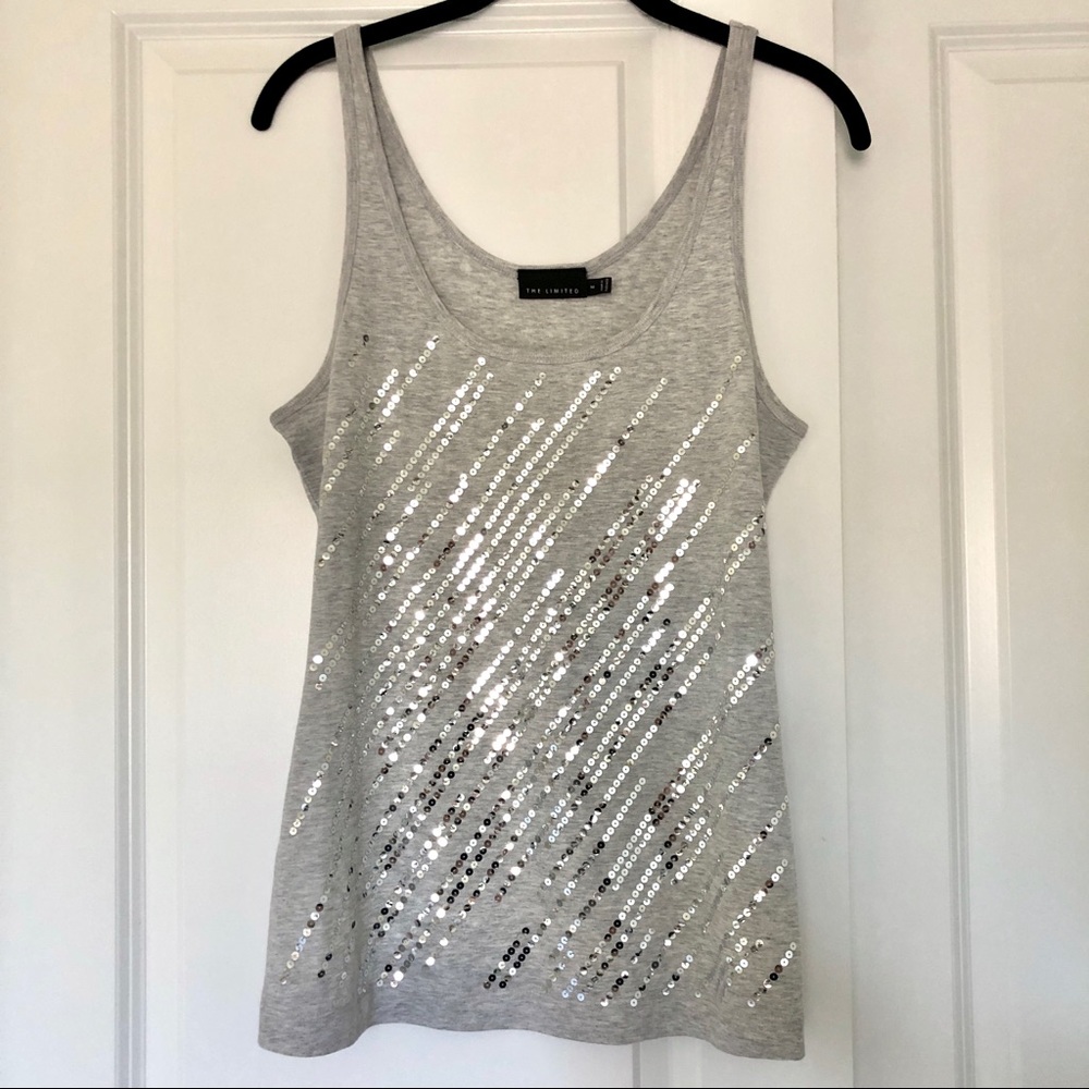 ❌Sold❌ The Limited Grey Sequin Tank Top
